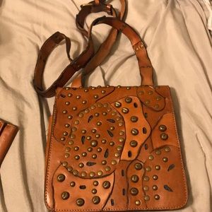 Patricia Nash  Brown bag with matching wallet